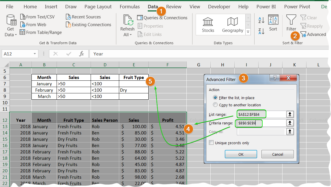 Excel Advanced Filter or AutoFilter Deeps Online