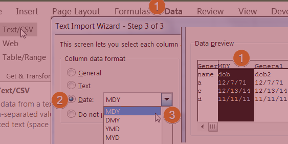 Open csv in excel - Date format issue